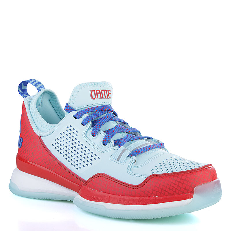 мужские голубые баскетбольные кроссовки  adidas D Lillard S85732 - цена, описание, фото 1